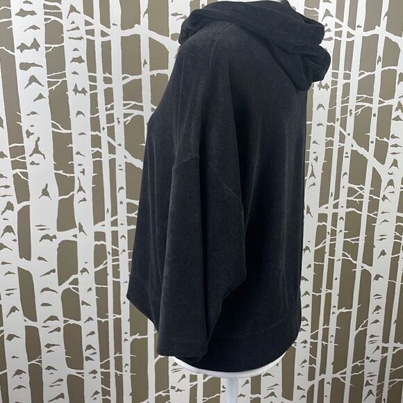 Reebok Terry Cloth Dolman Cropped Sleeve Hoodie - Picture 7 of 11